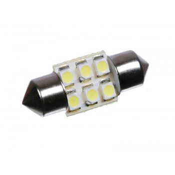 Светодиодная автолампа T10 28mm 6pcs 0,42W 12V
